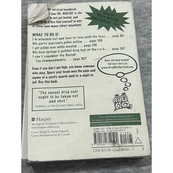 Busted! Drug War Survival Skill By M Chris & Fabricant Paperback 2005 - Picture 7 of 9